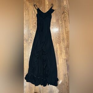 Express high low black maxi dress xs